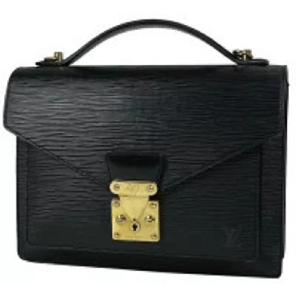 Louis Vuitton Monceau Shoulder Bag Handbag Epi Leather Noir Black